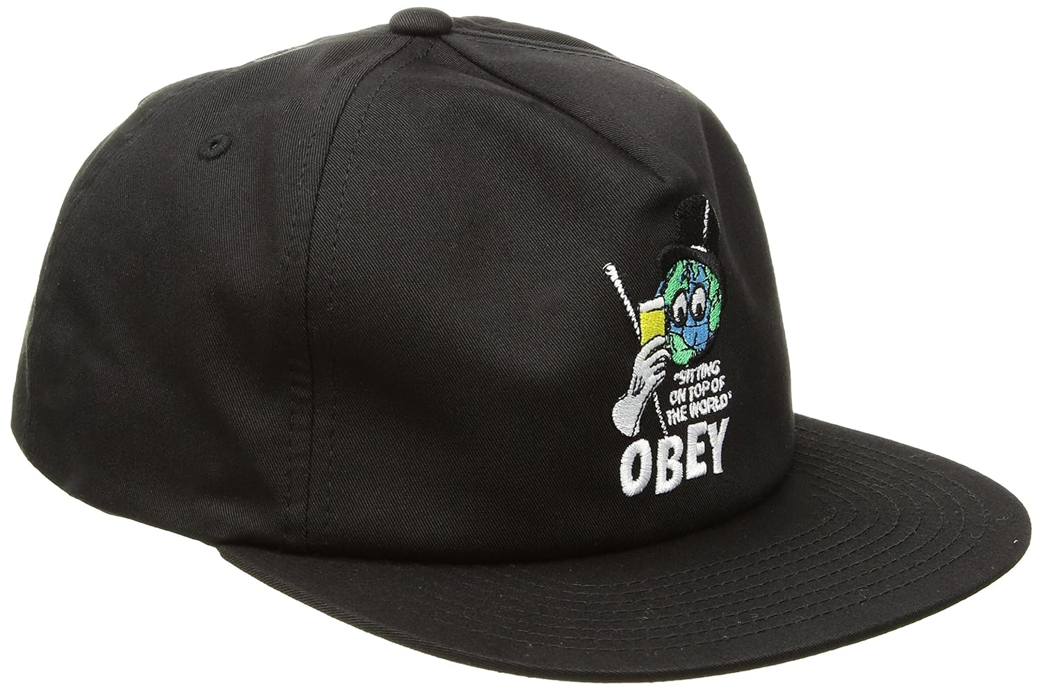 obey 男式 on top snapback 低 unstructured 5面板帽子